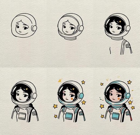 迷你世界宇航员怎么画